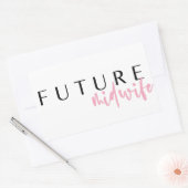 Sticker Rectangulaire Citation de la future sage-femme // carrière profe (Enveloppe)