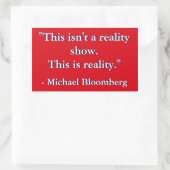 Sticker Rectangulaire Citation de Michael Bloomberg (Sac)