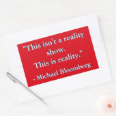 Sticker Rectangulaire Citation de Michael Bloomberg (Enveloppe)