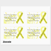 Sticker Rectangulaire Citation de papillon pour la sensibilisation à l'e (Feuille)