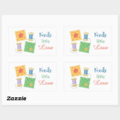 Sticker Rectangulaire Citation de passe-temps pour l'artisanat à coudre (Feuille)