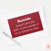 Sticker Rectangulaire Citation de prévention du suicide (Enveloppe)