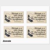 Sticker Rectangulaire Citation de Winston Churchill (Feuille)
