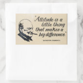 Sticker Rectangulaire Citation de Winston Churchill (Sac)