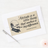 Sticker Rectangulaire Citation de Winston Churchill (Enveloppe)