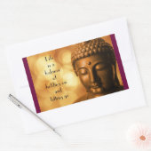 Sticker Rectangulaire Citation inspirante avec une image de Bouddha (Enveloppe)