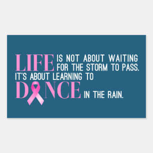 Sticker Rectangulaire Citation inspirante Sensibilisation au cancer du s