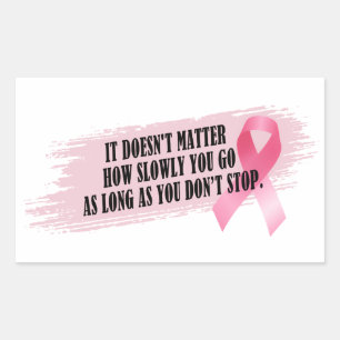 Sticker Rectangulaire Citation inspirante Sensibilisation au cancer du s