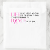 Sticker Rectangulaire Citation inspirante Sensibilisation au cancer du s (Sac)