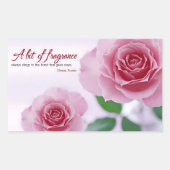 Sticker Rectangulaire Citation inspirante "Un peu de parfum" (Devant)