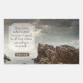 Sticker Rectangulaire Citation Inspirationnelle Abraham Lincoln "Succès" (Devant)