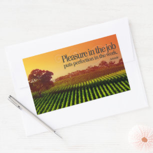 Sticker Rectangulaire Citation Inspirationnelle Aristote "Perfection"