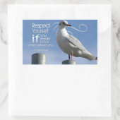 Sticker Rectangulaire Citation Inspirationnelle Baltasar Gracian "Respec (Sac)