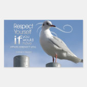 Sticker Rectangulaire Citation Inspirationnelle Baltasar Gracian "Respec (Devant)