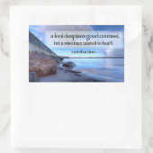 Sticker Rectangulaire Citation Inspirationnelle Confucius "Bon conseil" (Sac)