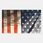 Sticker Rectangulaire Citation Inspirationnelle de George Patton "Mon ch (Devant)