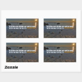 Sticker Rectangulaire Citation Inspirationnelle de Henry David Thoreau " (Feuille)