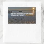 Sticker Rectangulaire Citation Inspirationnelle de Henry David Thoreau " (Sac)