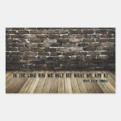 Sticker Rectangulaire Citation Inspirationnelle de Henry David Thoreau " (Devant)