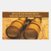 Sticker Rectangulaire Citation Inspirationnelle de Henry Ford "Obstacles (Devant)