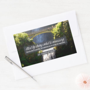 Sticker Rectangulaire Citation Inspirationnelle de Saint François d'Assi