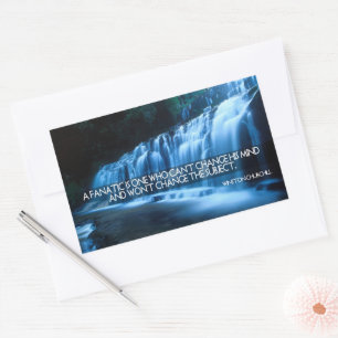 Sticker Rectangulaire Citation Inspirationnelle de Winston Churchill "Fa