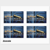 Sticker Rectangulaire Citation Inspirationnelle du rose Wilder Lane (Feuille)