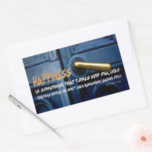 Sticker Rectangulaire Citation Inspirationnelle du rose Wilder Lane