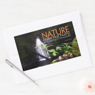 Sticker Rectangulaire Citation Inspirationnelle Lao Tsu "Nature"