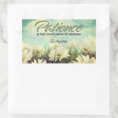 Sticker Rectangulaire Citation Inspirationnelle Saint Augustin "Patience (Sac)