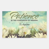 Sticker Rectangulaire Citation Inspirationnelle Saint Augustin "Patience (Devant)