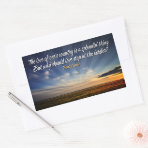 Sticker Rectangulaire Citation inspirée "Amour sans frontière"