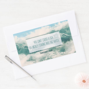 Sticker Rectangulaire Citation inspirée "Cross a sea"