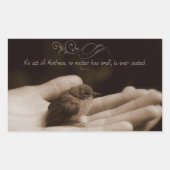 Sticker Rectangulaire Citation inspirée de Aesop "Acte de générosité" (Devant)