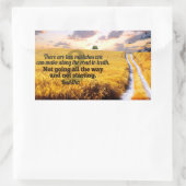 Sticker Rectangulaire Citation inspirée de Bouddha "Route vers la vérité (Sac)