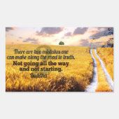 Sticker Rectangulaire Citation inspirée de Bouddha "Route vers la vérité (Devant)