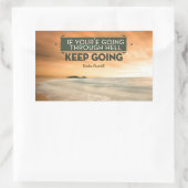 Sticker Rectangulaire Citation inspirée de Winston Churchill "Continuez" (Sac)