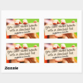 Sticker Rectangulaire Citation inspirée du Mahatma Gandhi "Serrez la mai (Feuille)