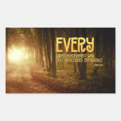 Sticker Rectangulaire Citation inspirée "Grandes réalisations" (Devant)