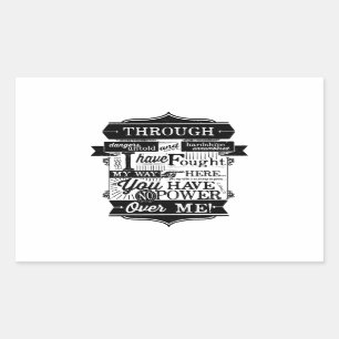 Sticker Rectangulaire Citation Labyrinth Vous N'Avez Aucun Pouvoir Sur M