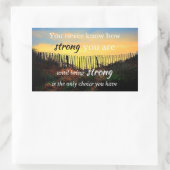 Sticker Rectangulaire Citation motivationnelle : Vous ne savez jamais à  (Sac)