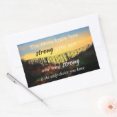 Sticker Rectangulaire Citation motivationnelle : Vous ne savez jamais à  (Enveloppe)