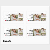 Sticker Rectangulaire Citation romantique du collage moderne (Feuille)