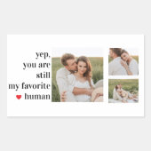 Sticker Rectangulaire Citation romantique du collage moderne (Devant)