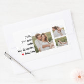 Sticker Rectangulaire Citation romantique du collage moderne (Enveloppe)