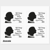 Sticker Rectangulaire Citation Silhouette Ruth Bader Ginsberg (Feuille)