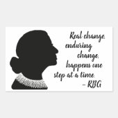 Sticker Rectangulaire Citation Silhouette Ruth Bader Ginsberg (Devant)