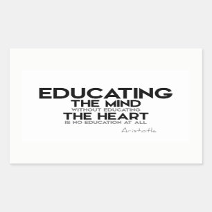 Sticker Rectangulaire CITATIONS : Aristote : Instruction de l'esprit,