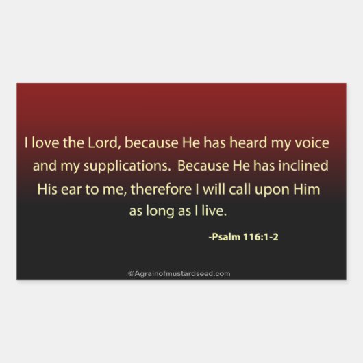 Sticker Rectangulaire Citations bibliques (Devant)