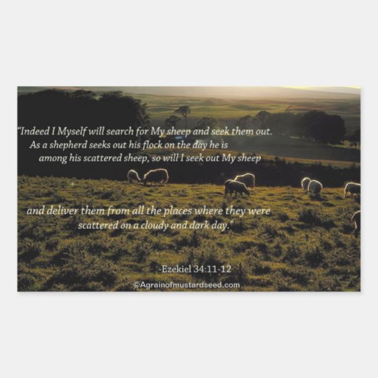 Sticker Rectangulaire Citations bibliques (Devant)